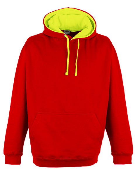 Superbright Hoodie - Fire Red/Electric Yellow