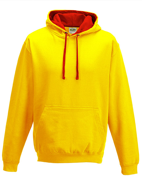 Varsity Hoodie - Sun Yellow/Fire Red